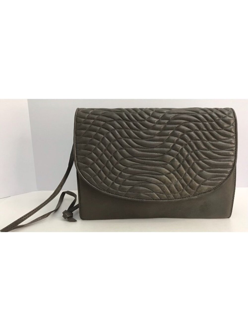 Vintage Bonwit Teller Italy Gray Purse Crossbody Bag